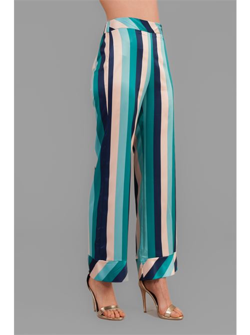 Pantalone in raso Manuela Riva | PT32/0880FANTASIA